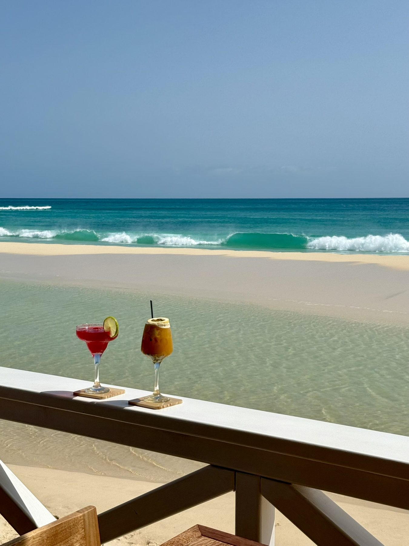 Cocktails au coucher de soleil