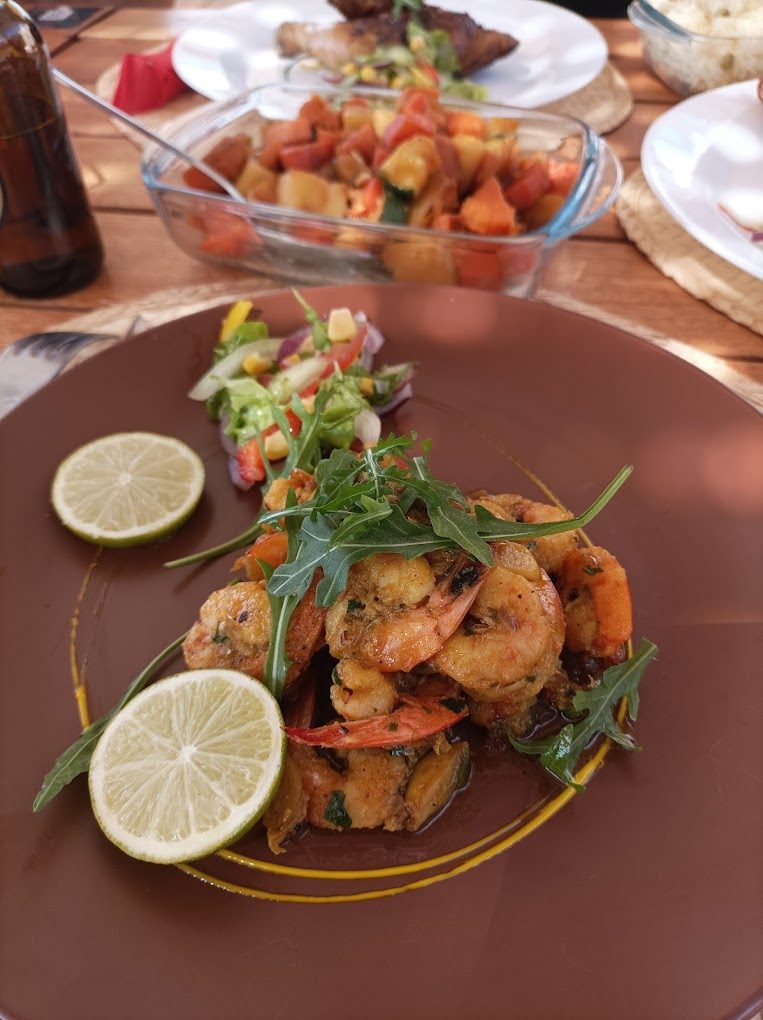 Gambas, sauce relevée