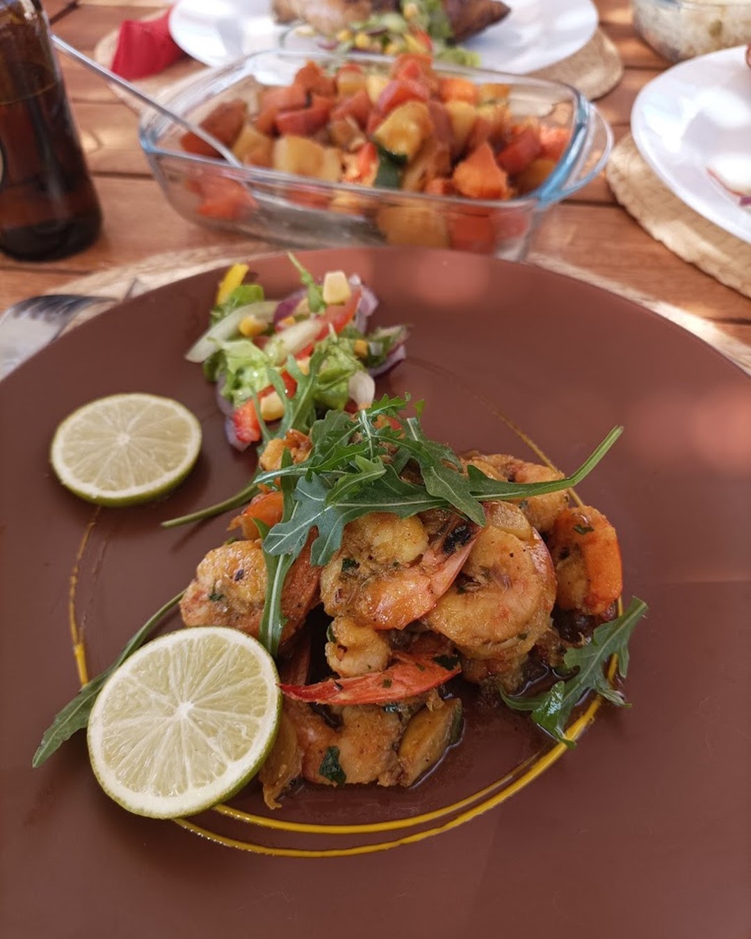Crevettes sautées à l’huile d’olive et à l’ail